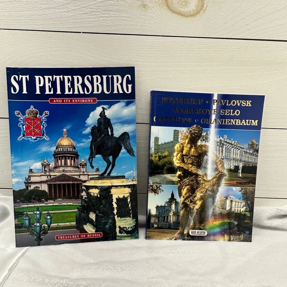 St Petersburg Treasures of Russia Book Set Peterhof Pavlovsk Gatchina‎ Excellent